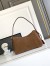 Prada Aimee Medium Shoulder Bag in Brown Suede Calfskin