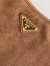 Prada Aimee Medium Shoulder Bag in Brown Suede Calfskin
