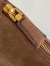 Prada Aimee Medium Shoulder Bag in Brown Suede Calfskin