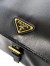 Prada Explore Medium Flap Bag in Black Nappa Lambskin