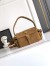 Prada Explore Medium Flap Bag in Brown Suede Calfskin