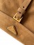 Prada Explore Medium Flap Bag in Brown Suede Calfskin