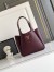 Prada Small Tote Bag in Burgundy Grained Leather