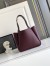 Prada Small Tote Bag in Burgundy Grained Leather