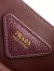 Prada Small Tote Bag in Burgundy Grained Leather