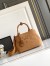 Prada Jardiniere Small Tote Bag in Brown Cotton Canvas