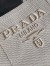 Prada Jardiniere Small Tote Bag in Natural Cotton Canvas