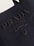 Prada Jardiniere Small Tote Bag in Black Cotton Canvas