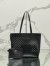 Prada Large Tote Bag in Black Perforated Leather 
