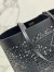 Prada Large Tote Bag in Black Perforated Leather 