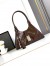 Prada Medium Tote Bag in Burgundy Vintage Leather