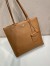 Prada Men's Tote Bag in Brown Grained Calfskin