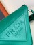 Prada Triangle Shoulder Bag In Green Saffiano Leather