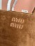 Miu Miu Beau Top-handle Bag in Brown Suede Calfskin