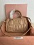 Miu Miu Arcadie Small Bag in Brown Matelasse Leather