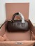 Miu Miu Arcadie Medium Bag in Dark Brown Leather