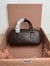 Miu Miu Arcadie Medium Bag in Dark Brown Leather