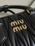 Miu Miu Arcadie Medium Bag in Black Matelasse Leather