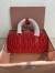 Miu Miu Arcadie Medium Bag in Red Matelasse Leather