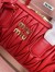Miu Miu Arcadie Medium Bag in Red Matelasse Leather