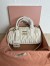 Miu Miu Arcadie Medium Bag in White Matelasse Leather