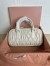 Miu Miu Arcadie Medium Bag in White Matelasse Leather