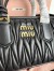 Miu Miu Arcadie Large Bag in Black Matelasse Leather