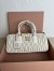 Miu Miu Arcadie Large Bag in White Matelasse Leather