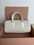 Miu Miu Arcadie Large Bag in White Matelasse Leather