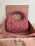 Miu Miu Wander Hobo Bag in Begonia Pink Matelasse Leather