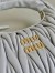 Miu Miu Wander Hobo Bag in Pearl Gray Matelasse Leather