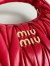 Miu Miu Wander Hobo Bag in Red Matelasse Leather