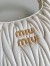 Miu Miu Wander Hobo Bag in White Matelasse Leather