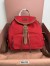 Miu Miu Large Backpack in Red Canvas and Calfskin