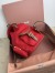 Miu Miu Large Backpack in Red Canvas and Calfskin