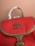 Miu Miu Large Backpack in Red Canvas and Calfskin