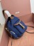 Miu Miu Small Backpack in Blue Canvas and Calfskin