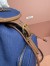 Miu Miu Small Backpack in Blue Canvas and Calfskin