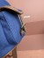 Miu Miu Small Backpack in Blue Canvas and Calfskin