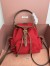 Miu Miu Small Backpack in Red Canvas and Calfskin
