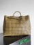 Bottega Veneta Large Andiamo Bag in Khaki Intrecciato Lambskin