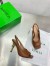Bottega Veneta Knot Slingback Sandals 90mm in Brown Lambskin