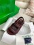Bottega Veneta Jack Flat Slingback Sandals in Bordeaux Lambskin