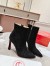 Christian Louboutin Condora Stretch 100mm Boots in Black Suede Leather