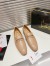 Christian Louboutin Men's MJ Moc Loafers in Beige Calfskin