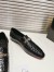 Christian Louboutin Men's MJ Moc Loafers in Black Crocodile Embossed Leather