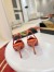 Christian Louboutin Miss Z Slingback Pumps 100mm in Orange Patent