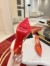 Christian Louboutin Miss Z Slingback Pumps 100mm in Orange Patent