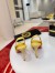 Christian Louboutin Sofia Z Slingback Pumps 100mm in Yellow Patent Leather