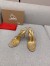 Christian Louboutin Rosalie Strass Sandals 100mm in Gold Leather
